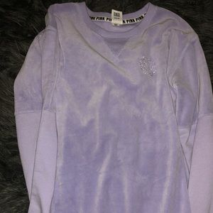 Lavender velvet sweatshirt